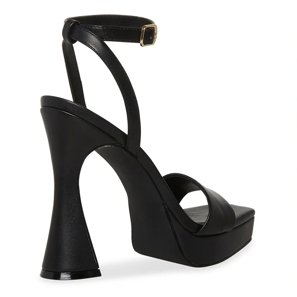 *SOLD* NIB madden girl Zoie Cafe High Heel Dress Sandals Black Size 7.5 - Picture 7 of 7